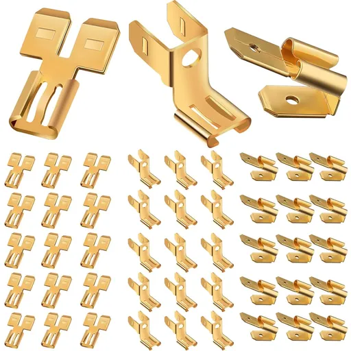 48Pcs Female Spade Connector, Double Spade Connector, Piggyback Spade Connector 16 Each, Chair Terminal Quick Disconnect Adapter, Piggyback Spade Connectors, Connectors Combination Kit