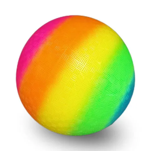 Rubber Playground Balls for Kids Jumbo Size Rainbow Inflatable Backyard Play Balls and Bouncing Kickballs Fun for Park