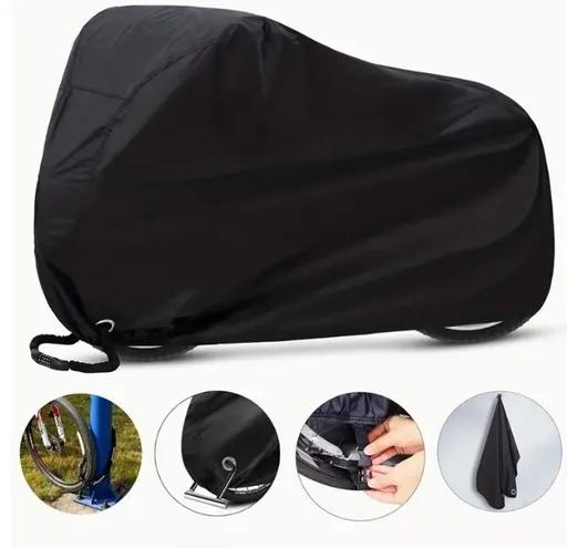 Bicycle Cover 200x110x70 cm, Waterproof Outdoor Bicycle Cover, 210D Heavy Duty Rain Cover, For Mountain Bike and Road Bike