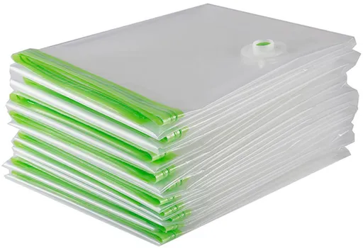 Vacuum Bags for Clothes - Set of 4 - with Manual Inflation Function - 120x100cm