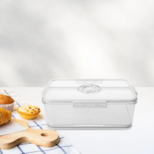 Reusable Clear Bread Container with Built in Timer for Kitchen Countertop Freshness