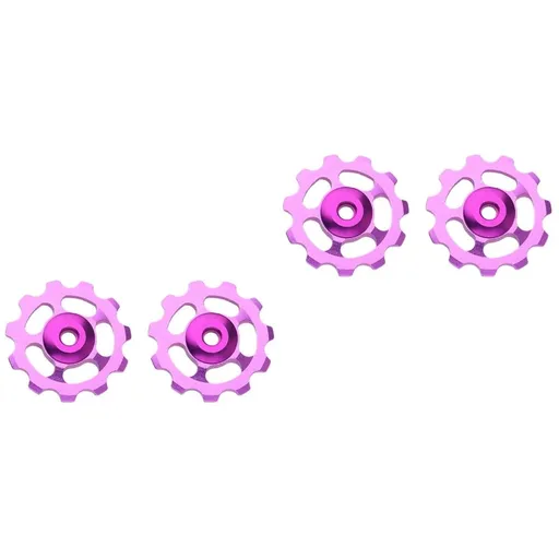 Bike Rear Derailleur Pulley 11t Purple Easy Install Aluminum 4Pcs