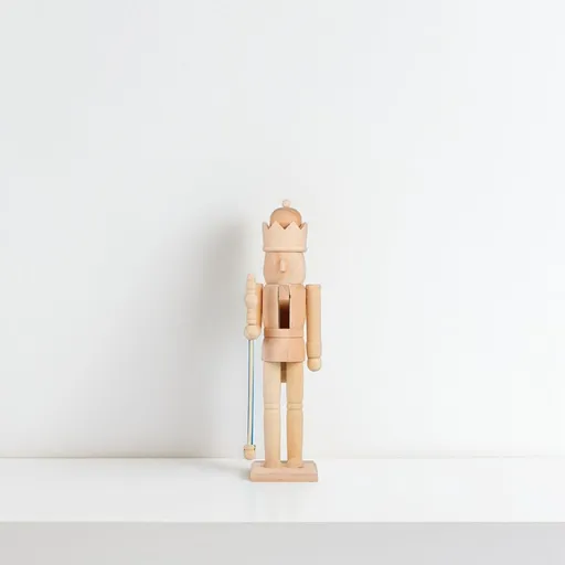 DIY Nutcracker Statue Classic Design Wood 1 Piece Christmas Home Decoration