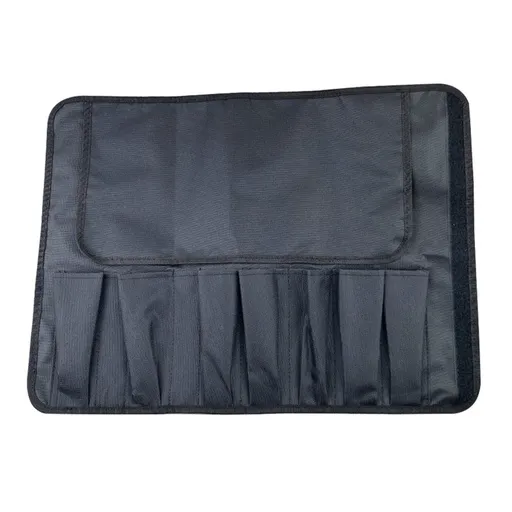 Chef knife roll bag, portable canvas box, can hold up to kitchen knives, Chinese and Western dish knife storage bag, knife chef tool storage bag, Oxford cloth（black）