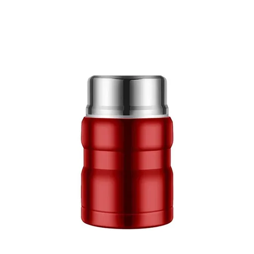 Red Thermoses 500ml/750ml Stainless Steel Thermoses Portable Vacuum Insulated Soup Container Thermoses Lunch Box (Color : Red )