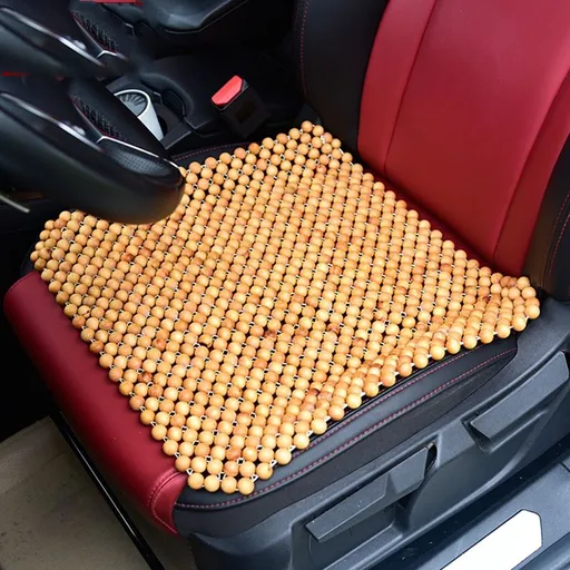 Steering Wheel Cover Dark Fragrance Pavilion 40cm Wood Thuja round bead cushion 43.5*45.5*1.5cm