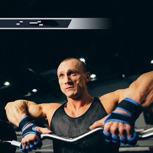 Leather Silicone Wrist Bracer for Weightlifting Climbing Blue-S