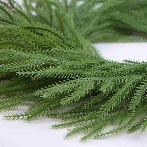 Artificial Norfolk Pine Wreath 60cm Faux Xmas Green Pine Hanging Wreath for Front Door Home Decor Single Color