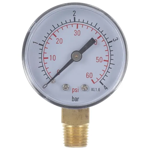 Npt Pressure Gauge with Clear Number Markings for Easy Air and Fluid Pressure Reading