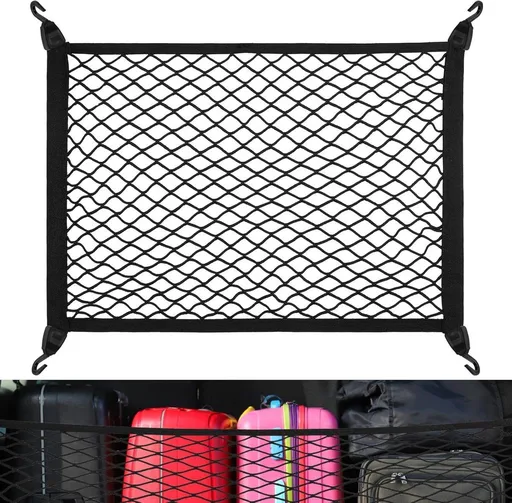 Trunk Net Luggage Net 60 x 40 cm Extended to 120 x 80 cm Universal Car Net, for Organization and Safety in Your Car