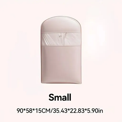 Down Jacket Compression Dust Cover, Zipper Compression Saves 40% Space, Transparent Window Waterproof and Dustproof, Multiple Sizes Available in 90/130cm, Pink and Beige Two Colors, Seasonal Storage Essential/pink: S code