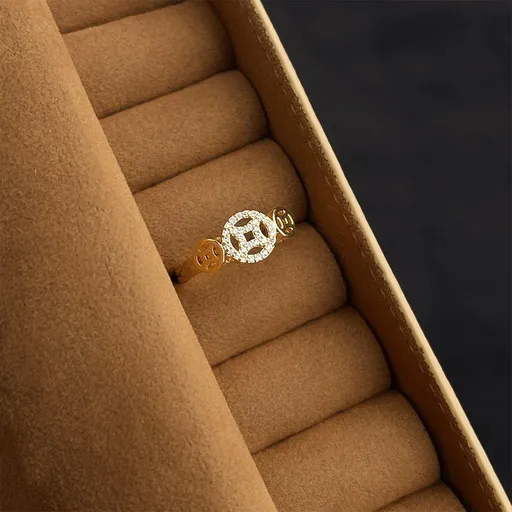 Palace‑Inspired Zircon Index Ring | Holiday Outfit Accessory | Chic Retro Niche Statement Ring for Ladies
