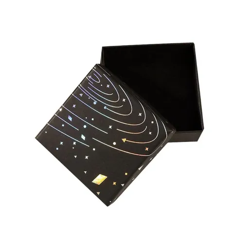 20x Holographic Silver Foil Jewelry Box for Earrings Bracelets Rings Packing Box - 7*7*3cm(Box)