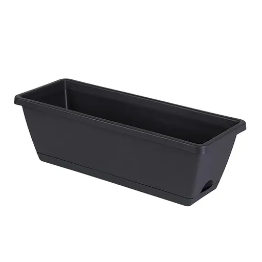 Plastic Vegetable Containers- Balcony Flower Planter, Suitable for Home Gardening Vegetable Growing Containers 5.91" x 19.69" Gray