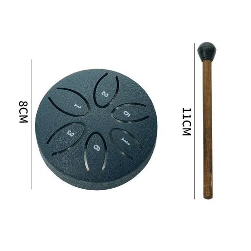 Ethereal Drum, Leaf‑Shaped Navy Blue (Sheet Music + Mallet + Storage Pouch)