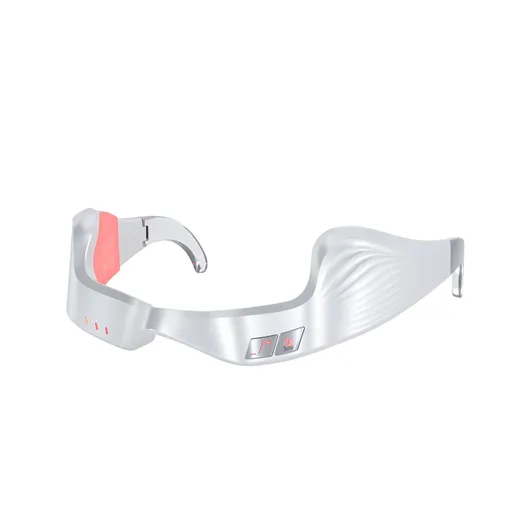 Red Light Eye Massager,Red Light Glasses,Under Eye Light Therapy Device,Red Light Beauty Device Eye Massage Light-Weight,Reducing Dark Circles,Puffiness,Wrinkles (Milky)