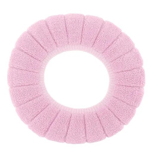 Toilet Seating Cover Warm Soft Comfortable Washable Reusable Non Slip Toilet Seating Pad Replacement Pink