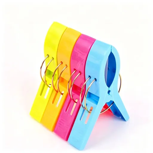 4 Pack Beach Chair Towel Clips-Cruise Essentials, Pool Chair Clips Large Hanging Clip Clamps Beach Towel Holder Clothes Pegs