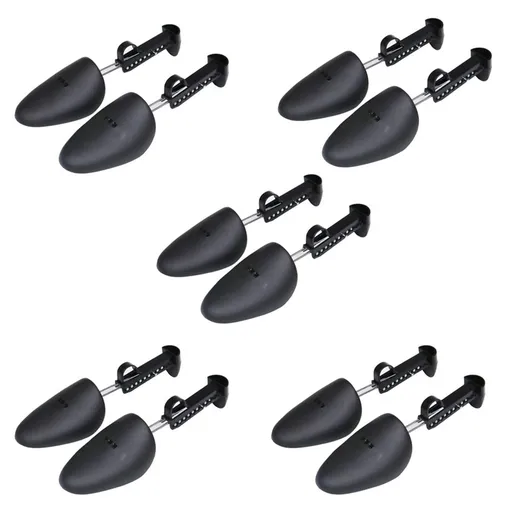 5 Pairs Plastic Shoe Tree Stretcher Shaper for Men Adjustable Length Shoes Boot Holder Shaper Support(Black Men)