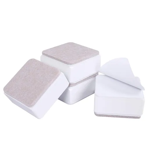 4pc Bed and Furniture Risers, Heavy Duty Square Sofa Tables Couch Chair Risers, Supports , Protect Carpet & Floors from Scratches