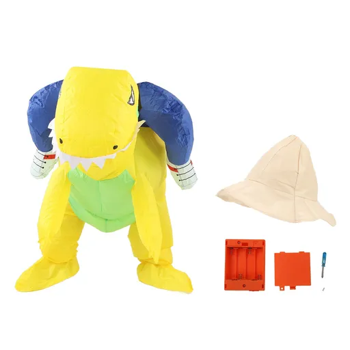 Inflatable Costume Yellow Dinosaur Half Body Model 120-140cm