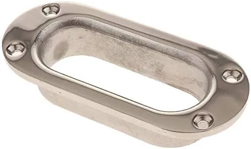 Hawse Pipe Silver Winch Cable Lead Guide Stainless Steel Rectangular Boat Fairlead for Marine Ship Yacht