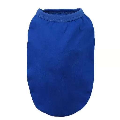 Cotton Pet Vest Dog Cat Clothing Small Large Pure cotton vest pure dark blue L bust 45 back length 32cm