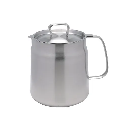Home Deep Fryer Pot, Japanese Tempura Small Stainless Steel Deep Frying Pot, 304 Stainless Steel with Oil Drip Drainer Rack, Lid, 2L for Kitchen French Fries, Chicken