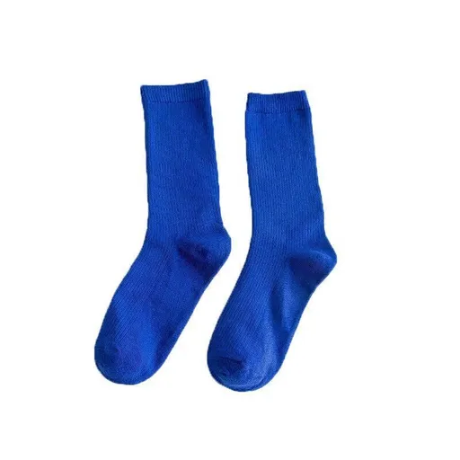 Crew Socks Breathable Cotton Casual One Size Blue