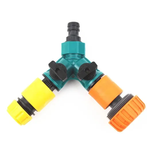 2-Pack Garden Hose Splitter Water Tap Connector Adapter for Efficient Water and Easy Hose Fittings