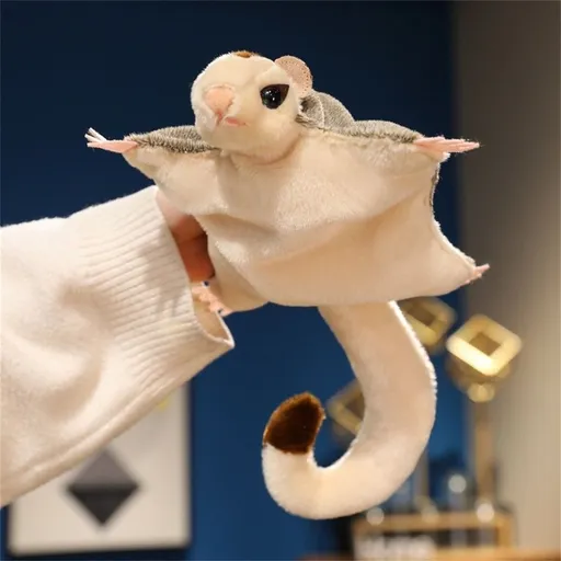 Simulation Flying Squirrel Plush Toy with Magnetic Limbs, Cute Cartoon Stuffed Puppet, Soothing Decor Doll for Home, Car, Desk & Thoughtful Gift for Plush Collectors