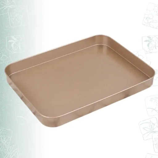 Golden Rectangular Cake Pan Non Stick Carbon Steel Bakeware for Baking and Kitchen
