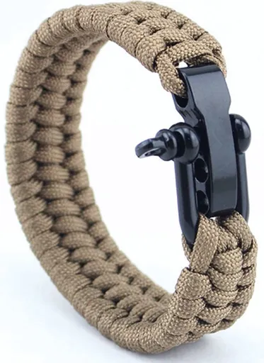 Paracord Survival Bracelet I Paracord Survival Bracelet I Extra Strong I Brown