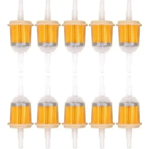 10 pieces universal fuel filters 6-8mm quick fuel filters, Plastic + Metal material, automotive replacement use