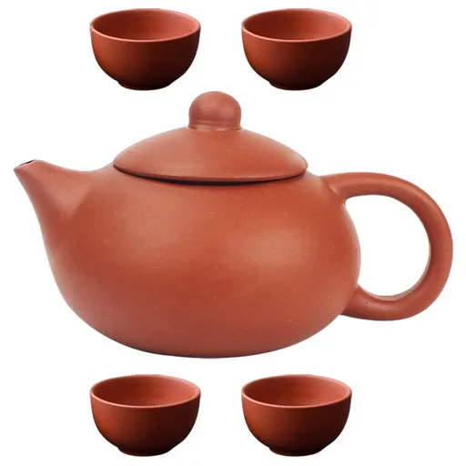 Traditional Chinese Zisha Ceramic Teapot Set with Assorted Colors, Authentic Teaware for Home Brewing