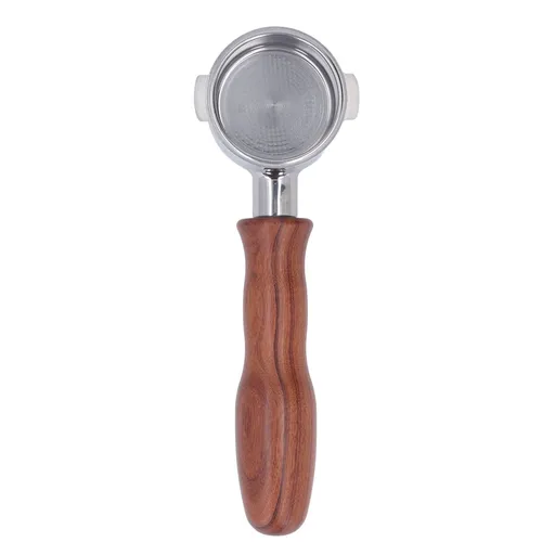 51mm 2 Ear Portafilter Coffee Bottomless Portafilter Filter Handle Replacement for ECO310 Coffee Machine D Style Dalbergia Cochinchinensis