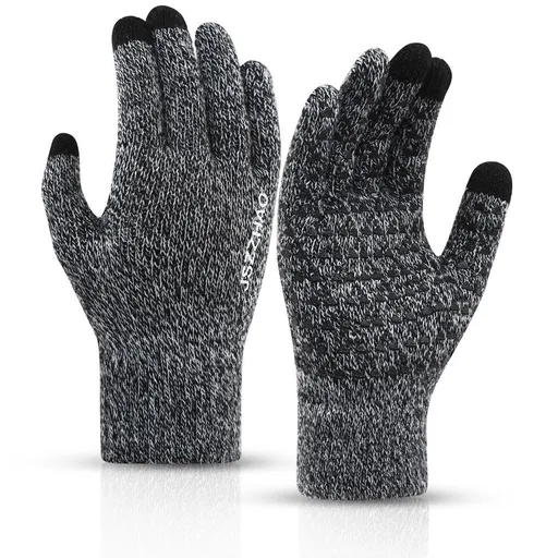 Non‑Slip Grip Touch‑Compatible Outdoor Gloves Great for Motorbike Trip Climbing Riding Daily Exercise 2 Pcs Grey One Size Great Christmas Present