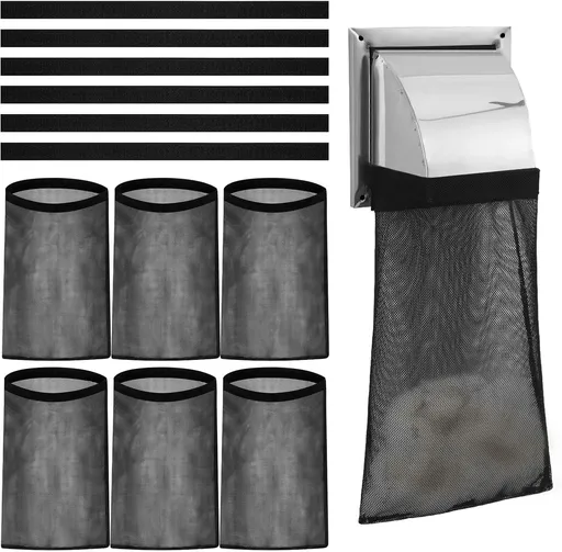 6 Piece Dryer Lint Catcher Bag for Outdoor Vent