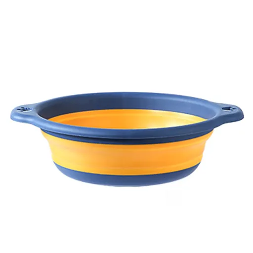 Foldable Dishpan for Washing Dishes Plastic Round Hanging Folding Basin Bucket Sink Dish Tub with Hook for Kitchen RV Camping S