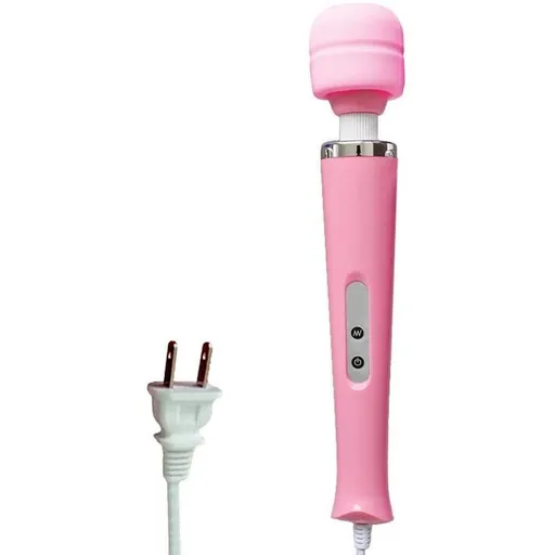 Wired Powerful Handheld Electric Back Massager, Strong Personal Wand Massage for Sports Recovery, Muscle Aches, Body Pain (Pink)