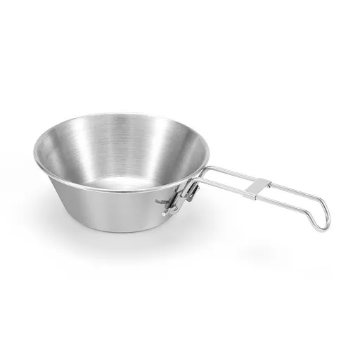 Stainless steel Hand Cup Folded , Teacup with Folding Handle Lightweight and Compact Design for Hiking Picnic and Trave