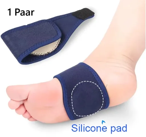 Elastic Midfoot Support Cushions | Arch Brace | Insoles for Flat Feet | Brace for Flat Feet | Adjustable | Blue | 2 Pieces