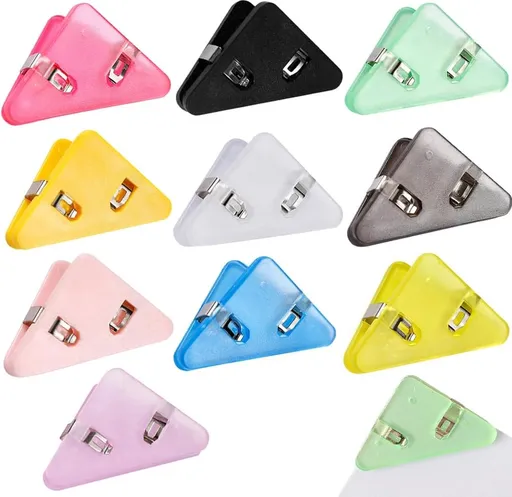 Paperclips - 10 Pieces - Paper Clips - Paper Clips - Desk Accessories - Document Clips - Fold Back Clips - Laminated Paperclips - Stationery Clips - Paper Holder - Hobbies and Creative - For Office / School / Home - Colored - Multicolor