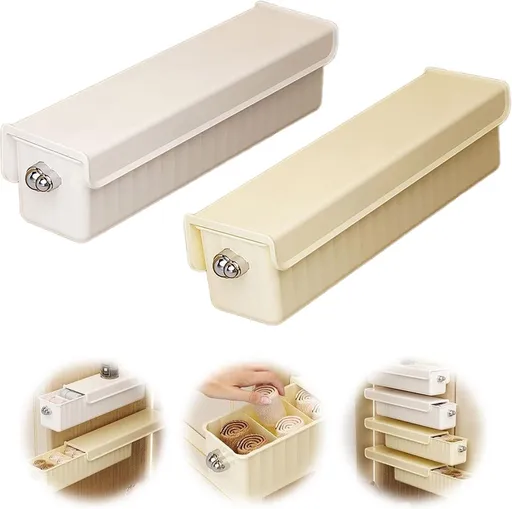 Underwear Storage Boxes - 2 Pieces - Organizer - Drawer Organizer - Storage System - Clothing Organizer - Closet Organizer - For Wardrobe - Storage Basket - Storage Box - For Bras/Underwear/Socks/Ties - Wall Mounted - Durable - Space-Saving