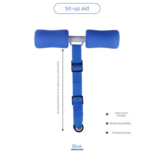 Portable Sit-Up Assistant Bar Door & Bed Anchor Core Trainer Adjustable Ab Workout Equipment Blue