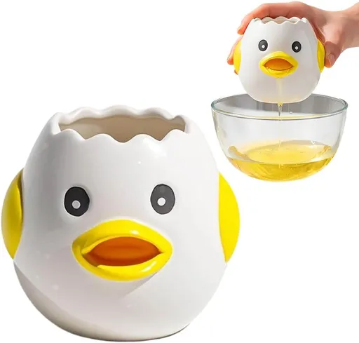 Cartoon Egg White Separator, Practical and Simple Ceramic Egg Separator, Suitable for Kitchen Baking Small Tools (1 pcs)