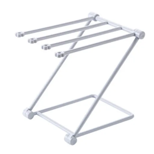 Washcloth Holder Foldable Hand Towel Holder Vertical Dish Cloth Storage Rack for KitchenGray