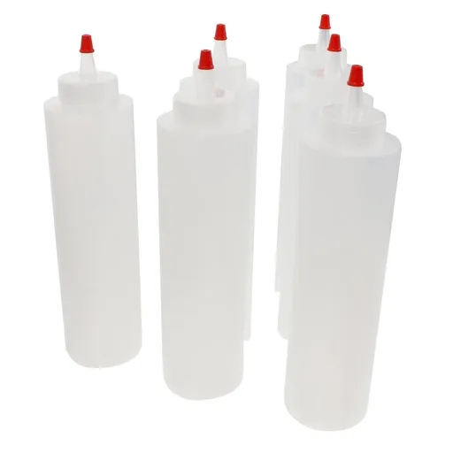 6pcs PE Reusable Condiment Squeeze Bottles Sealed Performance Longterm Sauce Preservation Home Kitchen Utensils