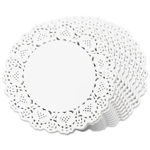 150Pcs White Paper Doilies 10.5inch Round Lace Paper Doilies for Food,Cakes, Desserts, Crafts, and Table Decoration