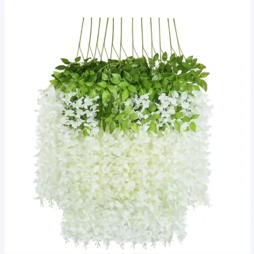 12Pcs Wisteria Vines Delicate Texture Natural Colors Durable Elegant Style Flower Vines